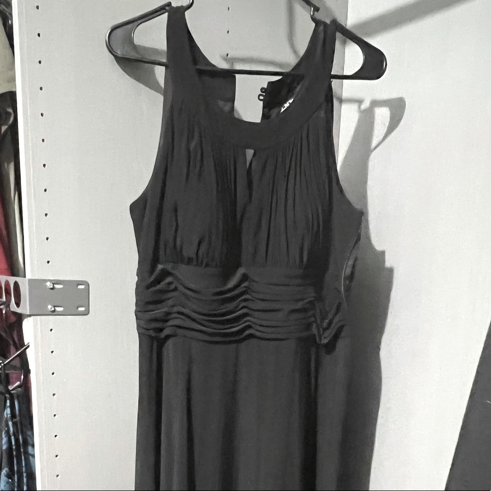 Long Black Maxi High Neck Dress Size 16